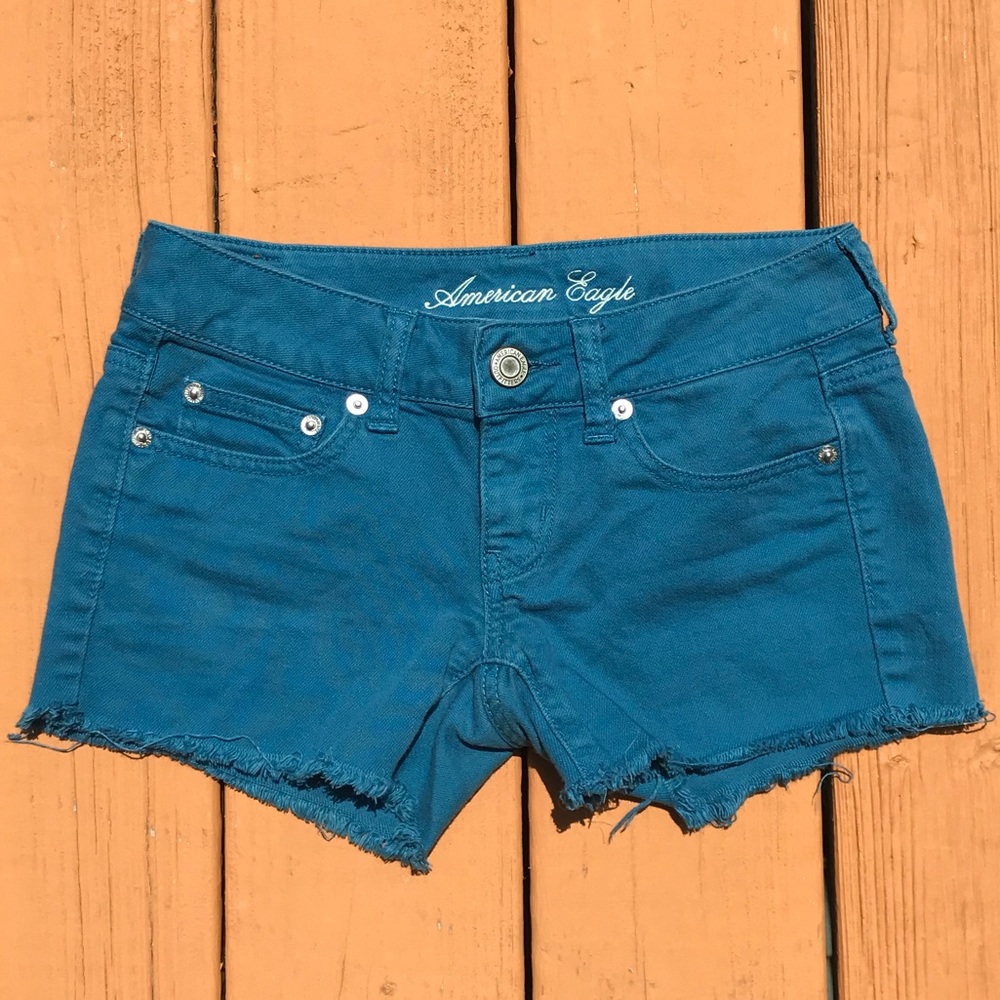 AE Teal Blue Cutoff Shorts 💙